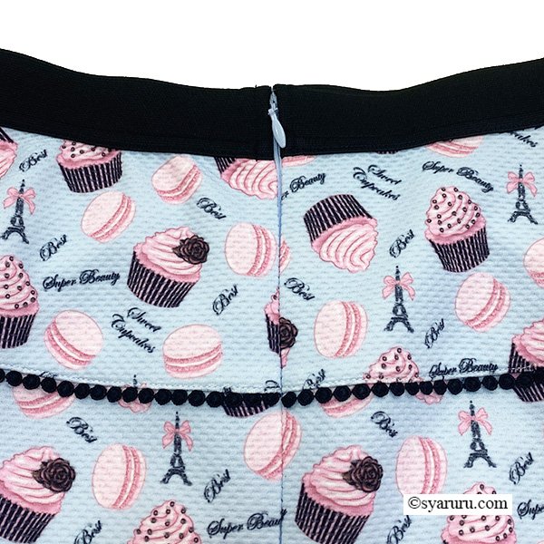 画像6: 【《新作》SuperBeauty クーポン1111(10%OFF)他　利用可】スイーツプリントウェストゴムスカート (6)