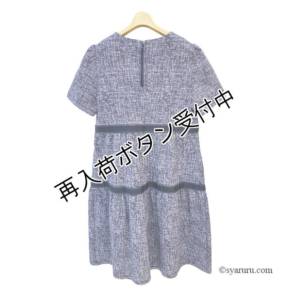 画像3: 【SALE 50％ 2026春夏SuperBeauty】グログランテープ使い転写プリント コサージュ付半袖ワンピース (3)