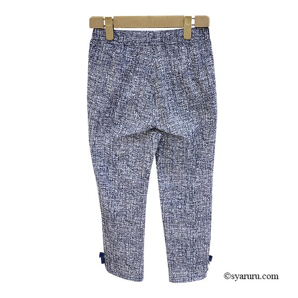 画像3: 【《新作》SuperBeauty クーポン1111(10%OFF)他　利用可】リボンx花モチーフ付サイドスリットチェック柄パンツ (3)