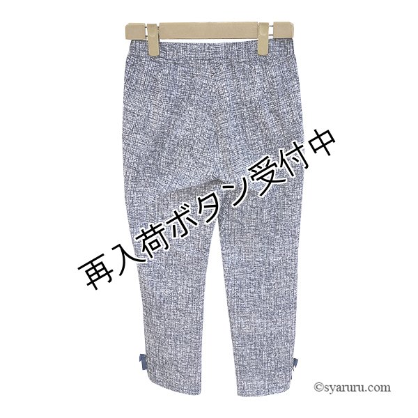 画像3: 【SALE 50％ 2026春夏SuperBeauty】リボンx花モチーフ付サイドスリットチェック柄パンツ (3)