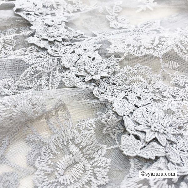 画像12: 【《新作》SuperBeauty クーポン1111(10%OFF)他　利用可】花レースx刺繍透かし素材コート (12)