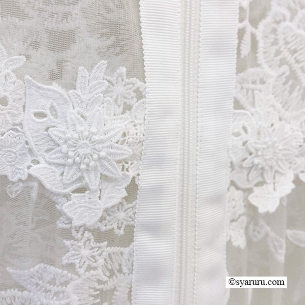 画像13: 【《新作》SuperBeauty クーポン1111(10%OFF)他　利用可】花レースx刺繍透かし素材コート (13)
