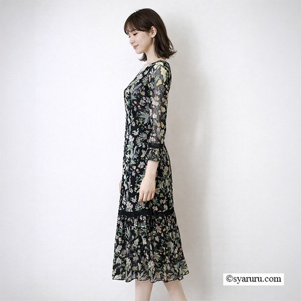 画像3: 【《新作》SuperBeauty クーポン1111(10%OFF)他　利用可】多色使いパワーネット素材ワンピース (3)