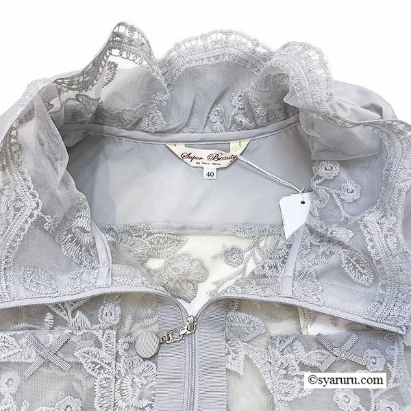 画像10: 【《新作》SuperBeauty クーポン1111(10%OFF)他　利用可】花レースx刺繍透かし素材コート (10)