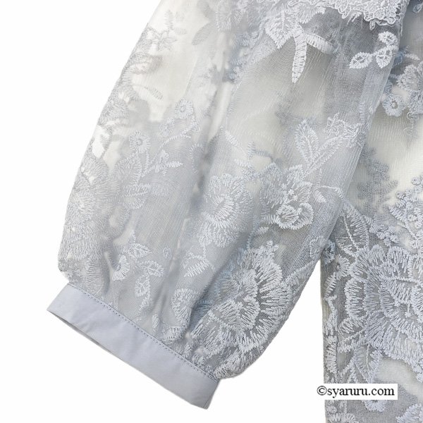 画像11: 【《新作》SuperBeauty クーポン1111(10%OFF)他　利用可】花レースx刺繍透かし素材コート (11)