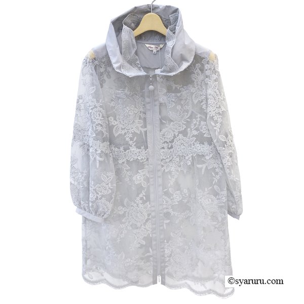 画像5: 【《新作》SuperBeauty クーポン1111(10%OFF)他　利用可】花レースx刺繍透かし素材コート (5)