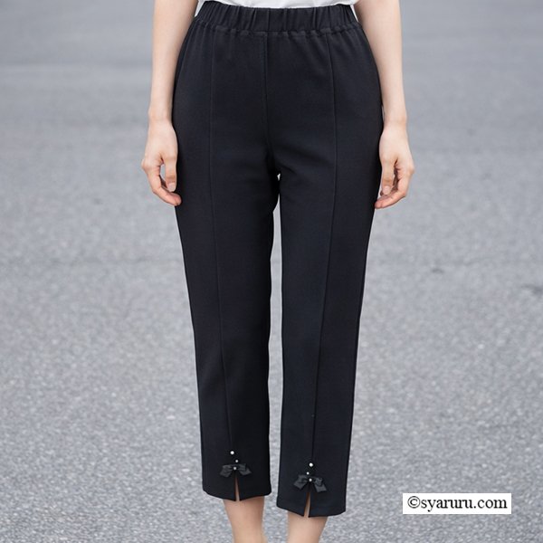 画像3: 【《新作》SuperBeauty クーポン1111(10%OFF)他　利用可】前スリットレースxリボンデザインパンツ (3)