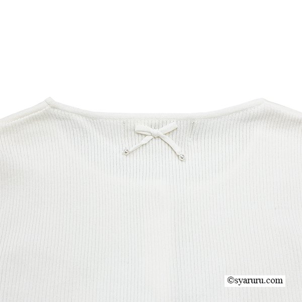 画像7: 【《新作》SuperBeauty クーポン1111(10%OFF)他　利用可】前立てスパンコール使い裾フリルカーディガン (7)