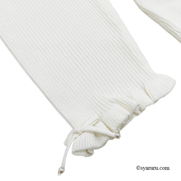 画像9: 【《新作》SuperBeauty クーポン1111(10%OFF)他　利用可】前立てスパンコール使い裾フリルカーディガン (9)