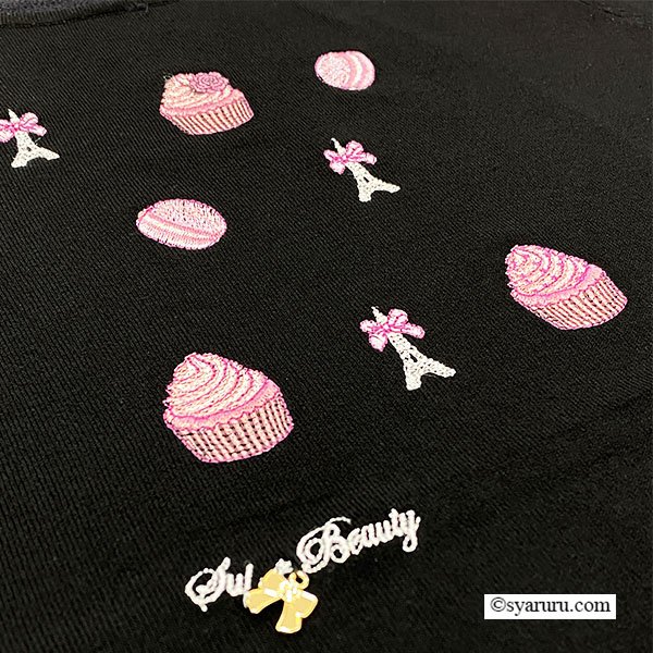 画像8: 【《新作》SuperBeauty クーポン1111(10%OFF)他　利用可】スイーツ刺繍半袖セーター (8)
