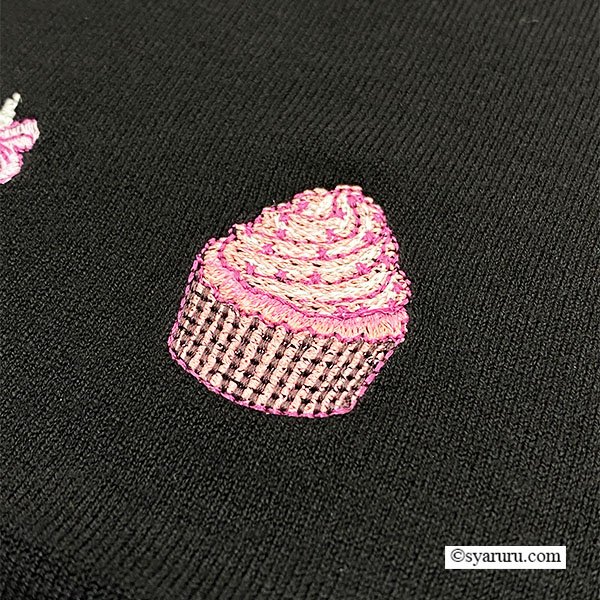 画像9: 【《新作》SuperBeauty クーポン1111(10%OFF)他　利用可】スイーツ刺繍半袖セーター (9)