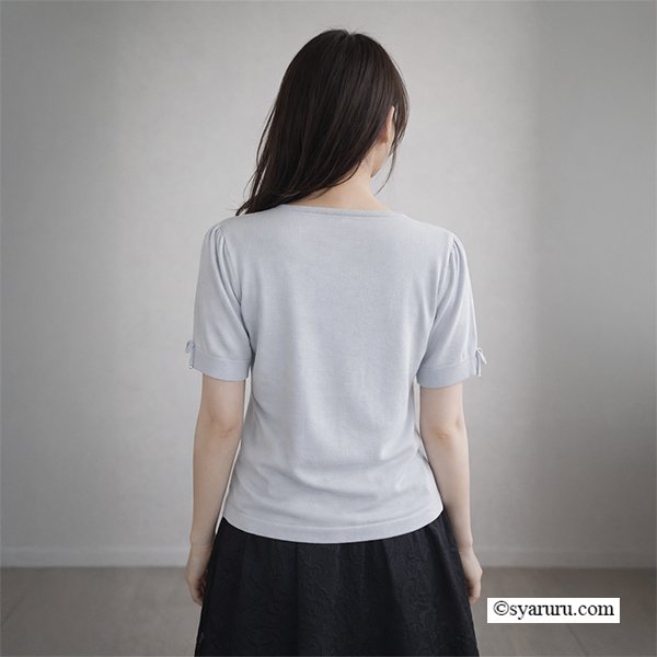 画像3: 【《新作》SuperBeauty クーポン1111(10%OFF)他　利用可】スイーツ刺繍半袖セーター (3)