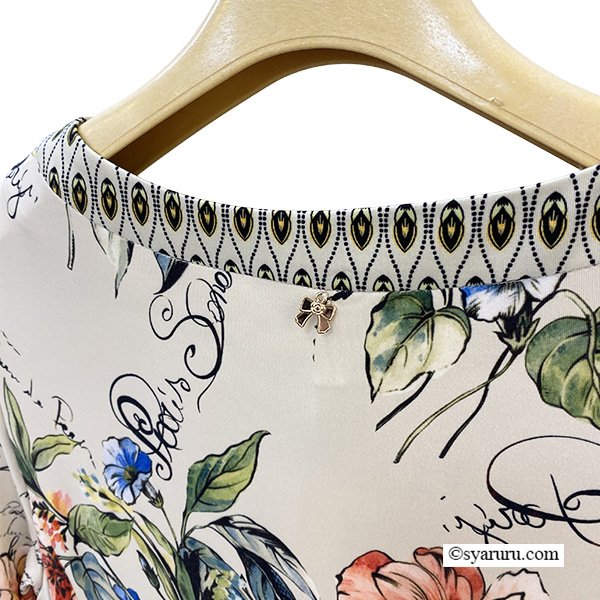 画像6: 【《新作》SuperBeauty クーポン1111(10%OFF)他　利用可】胸元スリット入り多色使い ジャージ素材七分袖ワンピース (6)