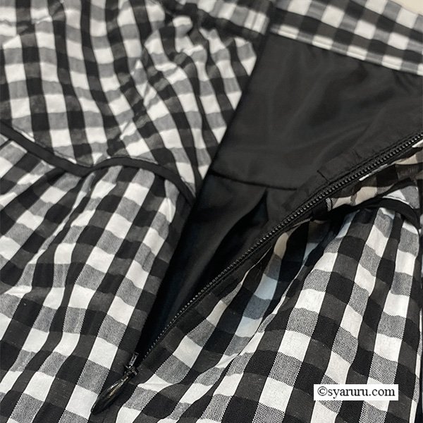 画像7: 【《新作》SuperBeauty クーポン1111(10%OFF)他　利用可】ギンガムチェック裾レースタックデザインスカート (7)