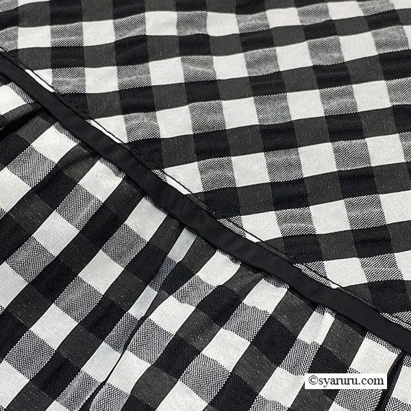 画像8: 【《新作》SuperBeauty クーポン1111(10%OFF)他　利用可】ギンガムチェック裾レースタックデザインスカート (8)