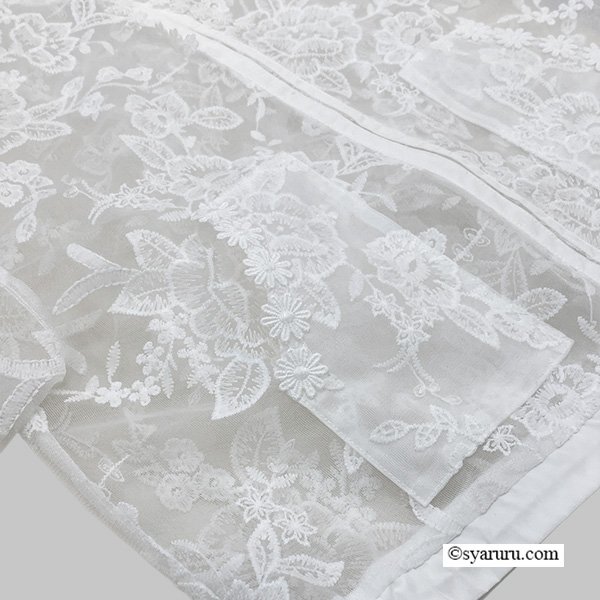 画像9: 【今週の追加《新作》SuperBeauty クーポン1111(10%OFF)他　利用可】レース花モチーフx刺繍入りジップアップジャケット (9)