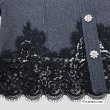 画像13: 【今週の追加《新作》SuperBeauty クーポン1111(10%OFF)他　利用可】裾レース切替転写素材ノーカラージャケット (13)
