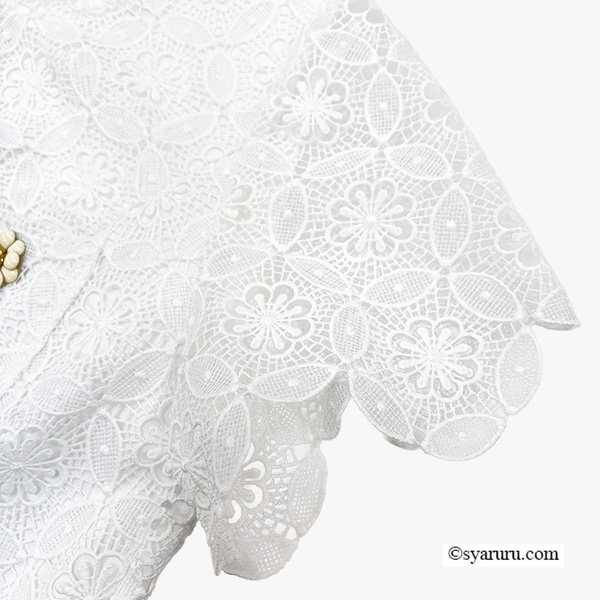 画像5: 【今週の追加《新作》SuperBeauty クーポン1111(10%OFF)他　利用可】前立てボタンレース素材エレガントワンピース (5)