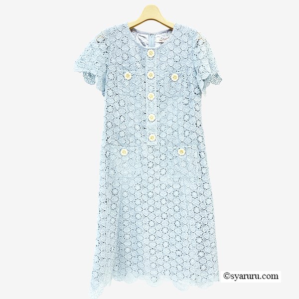 画像3: 【今週の追加《新作》SuperBeauty クーポン1111(10%OFF)他　利用可】前立てボタンレース素材エレガントワンピース (3)