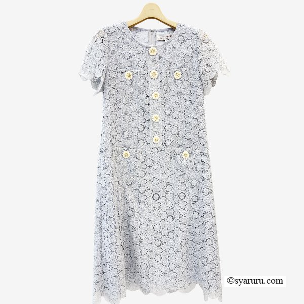 画像4: 【今週の追加《新作》SuperBeauty クーポン1111(10%OFF)他　利用可】前立てボタンレース素材エレガントワンピース (4)