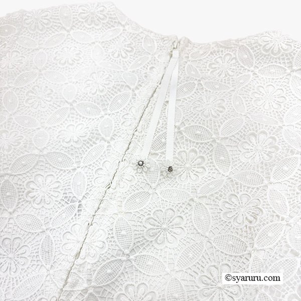 画像7: 【今週の追加《新作》SuperBeauty クーポン1111(10%OFF)他　利用可】前立てボタンレース素材エレガントワンピース (7)