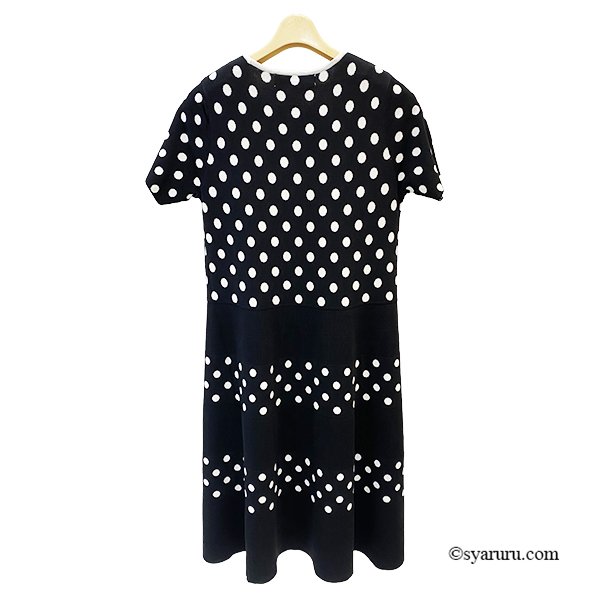 画像7: 【今週の追加SuperBeauty クーポン1111(10%OFF)他　利用可】水玉ジャガード編み切替ニットワンピース (7)