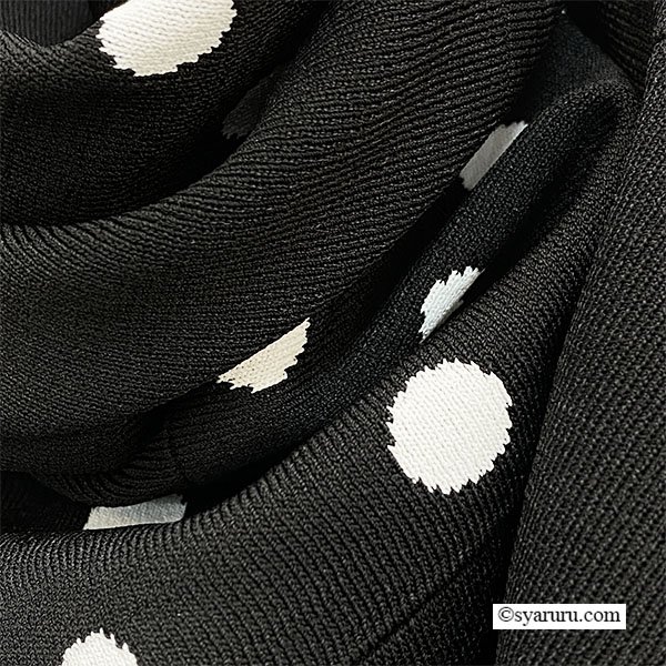 画像14: 【今週の追加SuperBeauty クーポン1111(10%OFF)他　利用可】水玉ジャガード編み切替ニットワンピース (14)