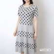 画像5: 【今週の追加SuperBeauty クーポン1111(10%OFF)他　利用可】水玉ジャガード編み切替ニットワンピース (5)