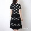画像4: 【今週の追加SuperBeauty クーポン1111(10%OFF)他　利用可】水玉ジャガード編み切替ニットワンピース (4)