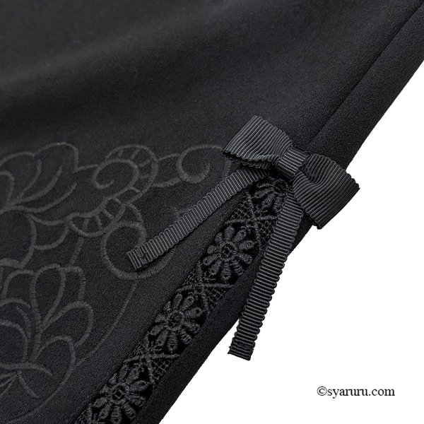 画像8: 【今週の追加《新作》SuperBeauty クーポン1111(10%OFF)他　利用可】裾サイド刺繍入りリボンデザインワイドパンツ (8)