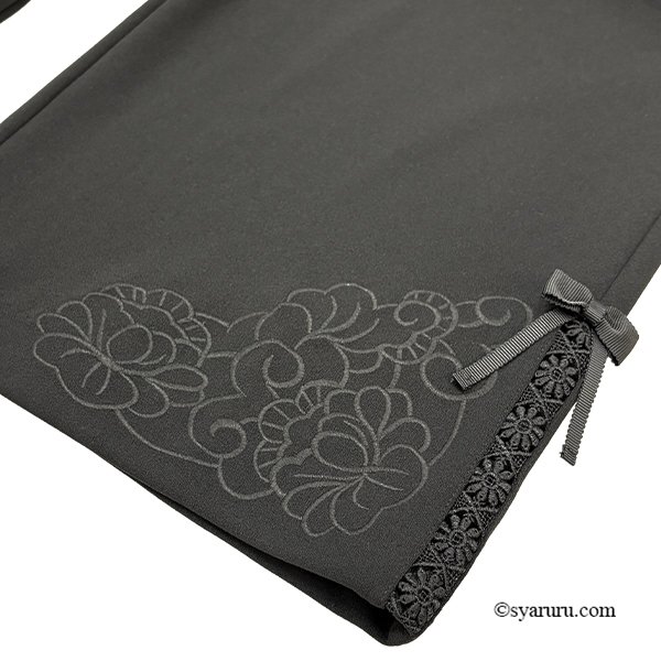 画像6: 【今週の追加《新作》SuperBeauty クーポン1111(10%OFF)他　利用可】裾サイド刺繍入りリボンデザインワイドパンツ (6)