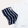 画像8: 【《新作》SuperBeauty クーポン1111(10%OFF)他　利用可】胸元刺繍袖ボーダー柄フリルTシャツ (8)