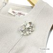 画像12: 【今週の追加《新作》SuperBeauty クーポン1111(10%OFF)他　利用可】デニム風転写プリント素材の裾レース使い ノースリーブワンピース (12)