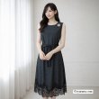 画像11: 【今週の追加《新作》SuperBeauty クーポン1111(10%OFF)他　利用可】デニム風転写プリント素材の裾レース使い ノースリーブワンピース (11)