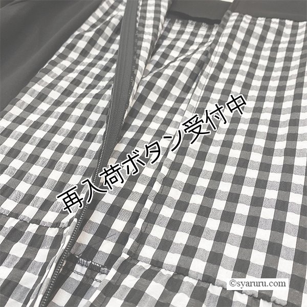 画像12: 【SUMMER SALE30％ 2026春夏SuperBeauty】ギンガムチェック切替レース使いワンピース (12)