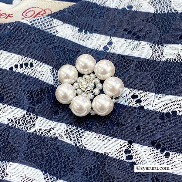 画像17: 【《新作》SuperBeauty クーポン1111(10%OFF)他　利用可】ボーダープリントレース素材半袖ワンピース (17)