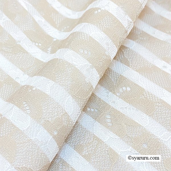 画像11: 【《新作》SuperBeauty クーポン1111(10%OFF)他　利用可】ボーダープリントレース素材半袖ワンピース (11)