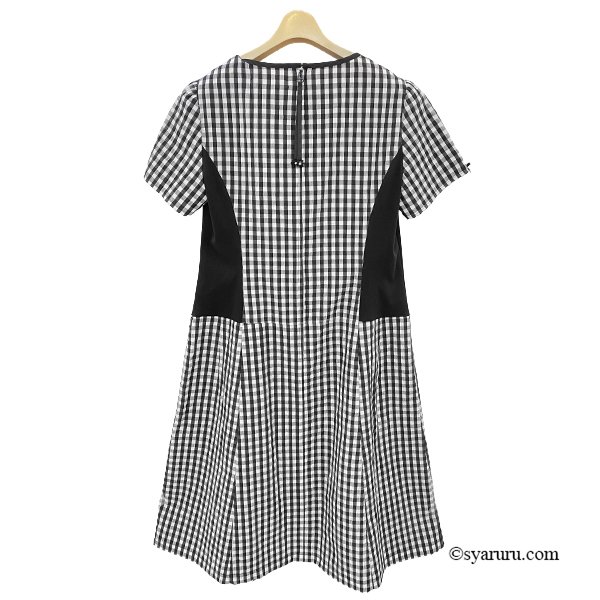 画像3: 【《新作》SuperBeauty クーポン1111(10%OFF)他　利用可】ギンガムチェック柄切替ワンピース (3)