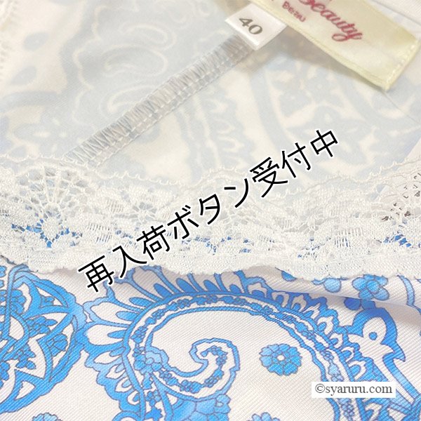 画像8: 【SALE 50％ 2026春夏SuperBeauty】ペイズリー柄Vネックワンピース (8)