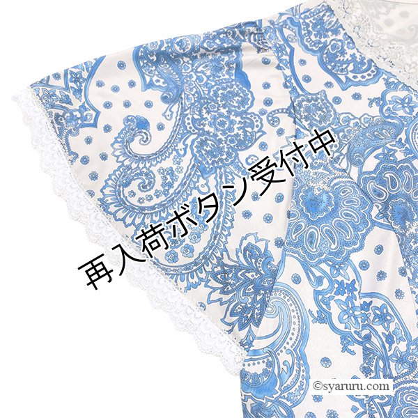 画像9: 【SALE 50％ 2026春夏SuperBeauty】ペイズリー柄Vネックワンピース (9)