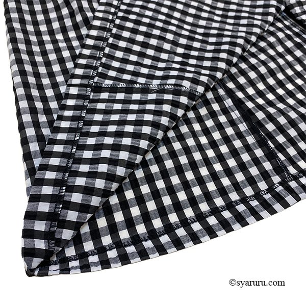 画像11: 【《新作》SuperBeauty クーポン1111(10%OFF)他　利用可】ギンガムチェック柄切替ワンピース (11)