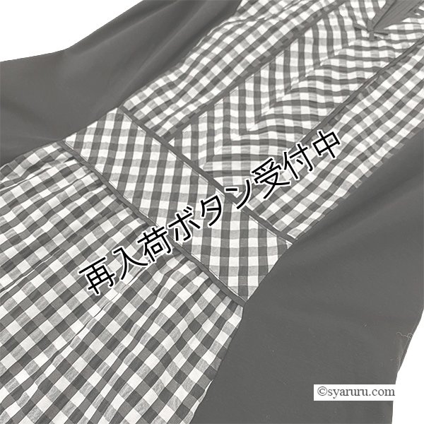 画像6: 【SALE 50％ 2026春夏SuperBeauty】ギンガムチェック柄切替ワンピース (6)