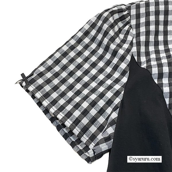 画像5: 【《新作》SuperBeauty クーポン1111(10%OFF)他　利用可】ギンガムチェック柄切替ワンピース (5)