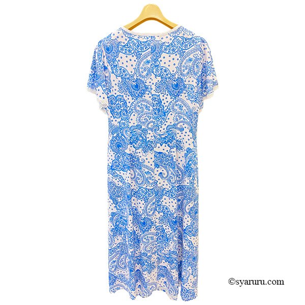 画像3: 【《新作》SuperBeauty クーポン1111(10%OFF)他　利用可】ペイズリー柄Vネックワンピース (3)