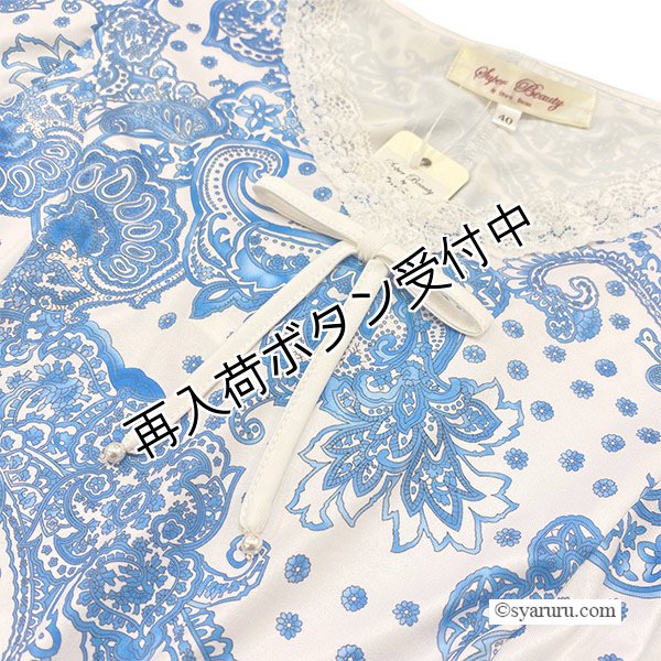 画像7: 【SALE 50％ 2026春夏SuperBeauty】ペイズリー柄Vネックワンピース (7)