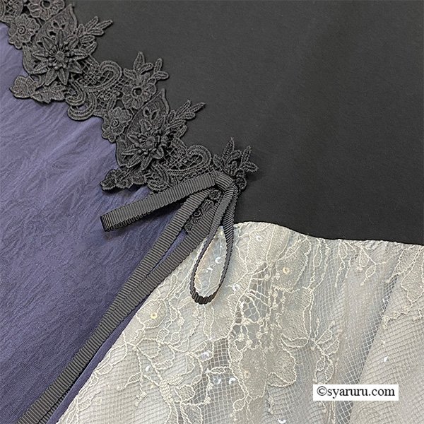 画像7: 【《新作》SuperBeauty クーポン1111(10%OFF)他　利用可】異素材配色アシンメトリー切替ワンピース (7)