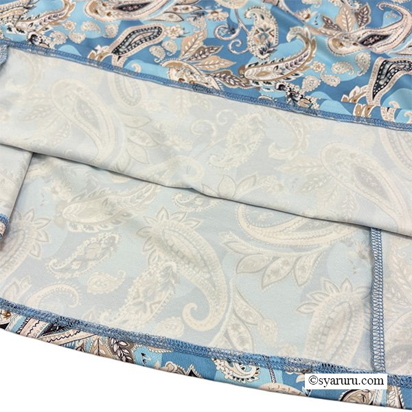 画像8: 【《新作》SuperBeauty クーポン1111(10%OFF)他　利用可】胸元レースxスリット入りペイズリー柄切替ワンピース (8)