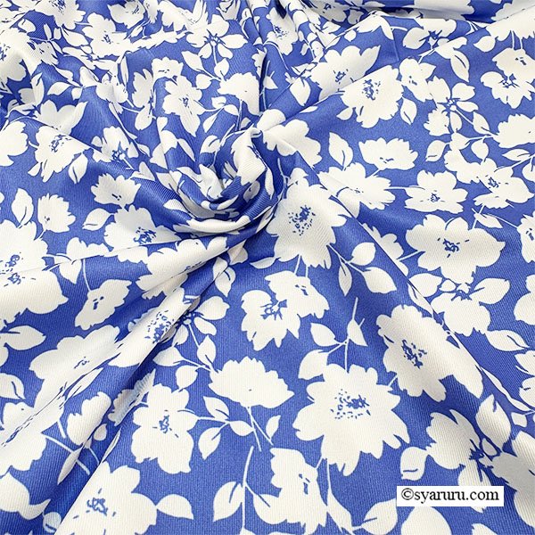 画像7: 【  《新作》SuperBeauty クーポン1111(10%OFF)他　利用可】ブルー系フラワープリント裾レース使いワンピース (7)