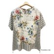 画像3: 【《新作》SuperBeauty クーポン1111(10%OFF)他　利用可】花プリントx幾何学切替Tシャツ (3)