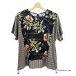 画像6: 【《新作》SuperBeauty クーポン1111(10%OFF)他　利用可】花プリントx幾何学切替Tシャツ (6)